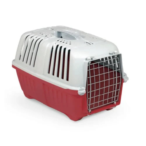 Transportín de plástico para perros y gatos