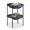 Cama redonda doble para gatos